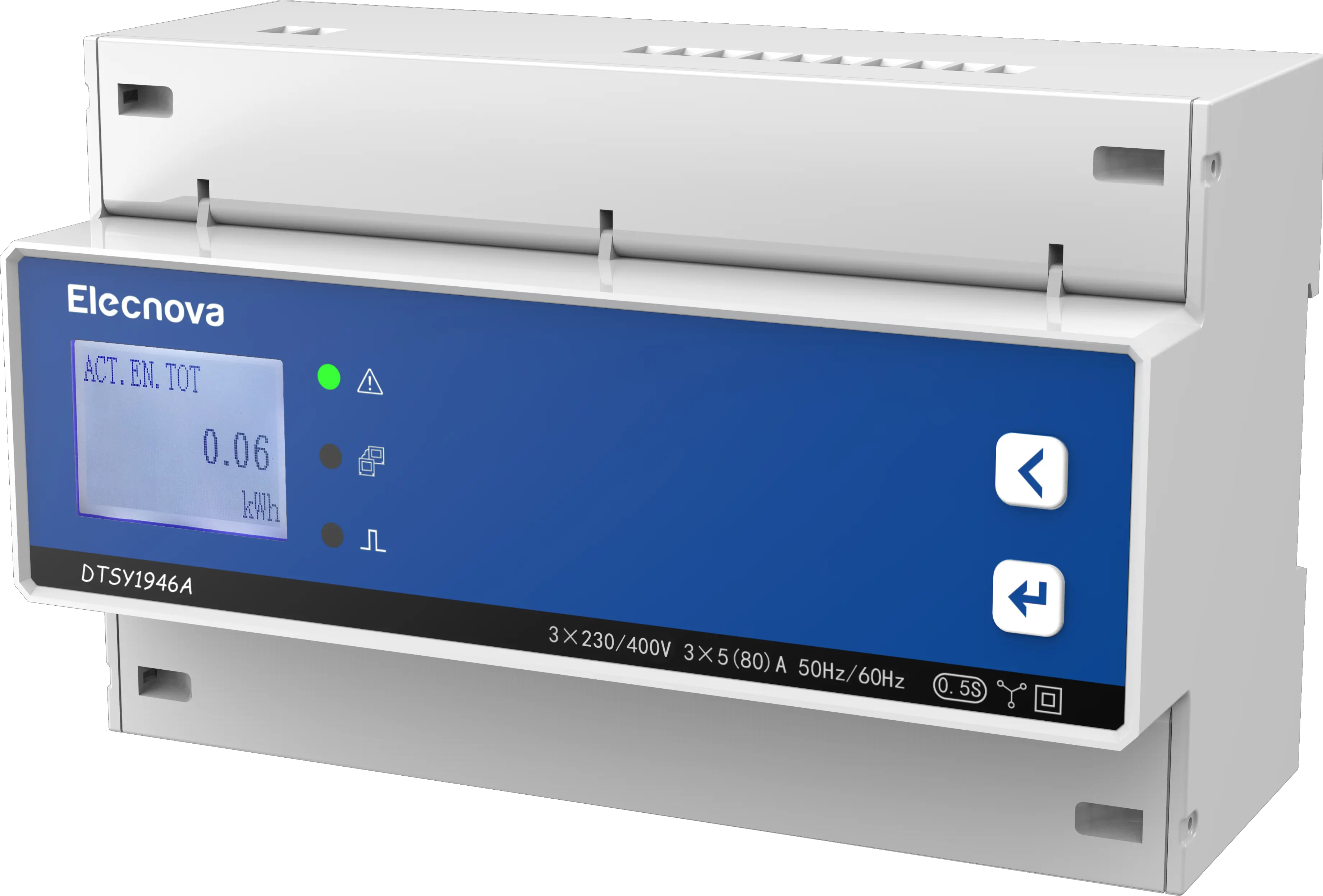 DIN-rail Mounted Prepaid Energy Meter Modular Structure Network Prepaid Management System Online Meter Reading Elecnova