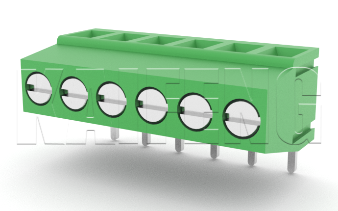 PCB Terminal Block KF128R(H:13.9)-5.00mm 300V 10A 20mΩ for Energy Storage Systems