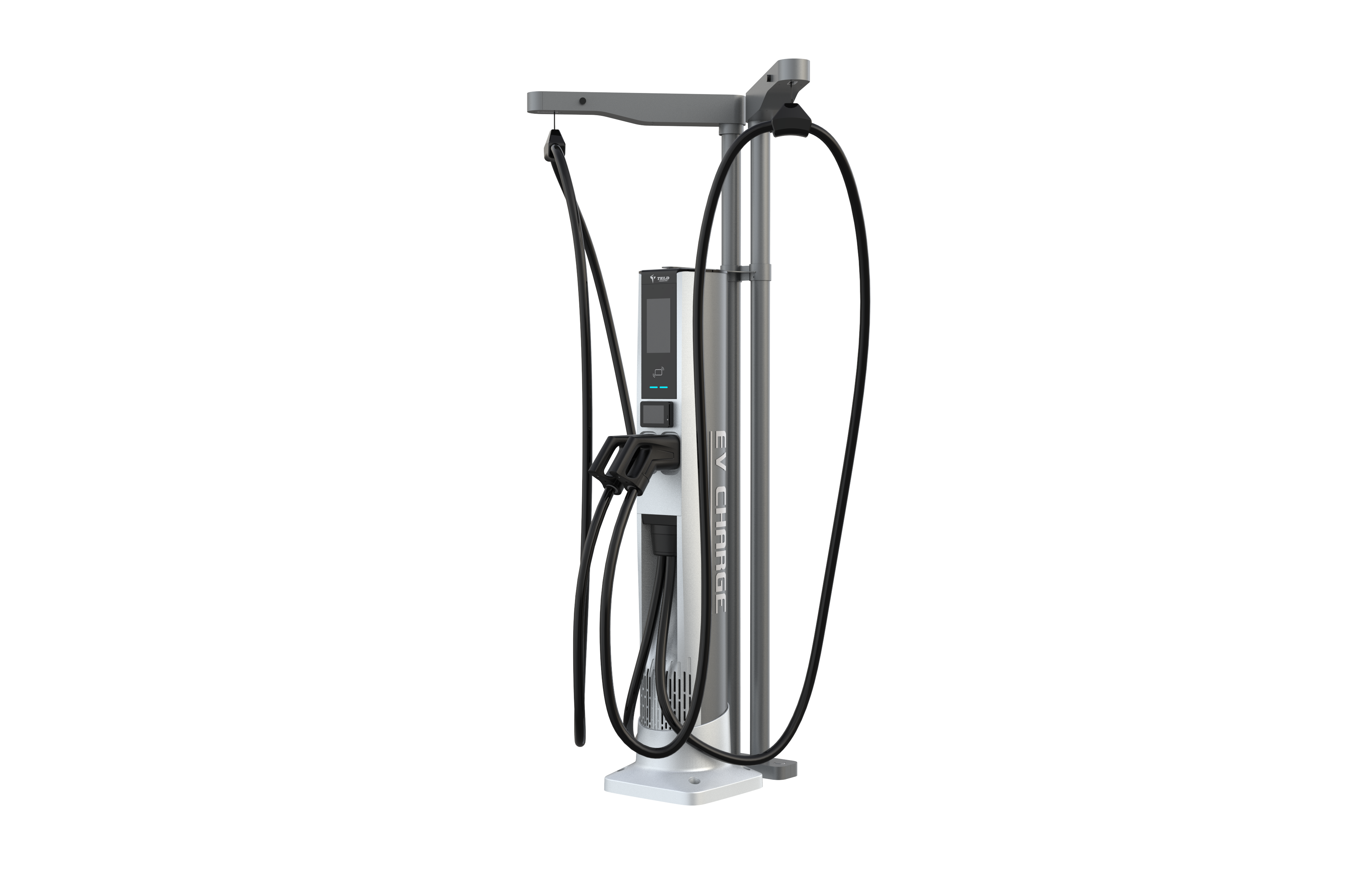 Dual-Connector Charging Dispenser 200A 50Vdc-1000Vdc Fast EV Charger for Public Taxi and Logistics Fleet Stations