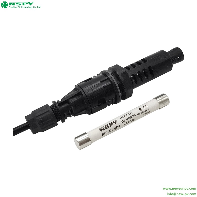 PV4.0 Solar Panel Fuse Connector 1500VDC 50A 1575V Max IP68 Rated Impulse 12KV for Solar Power Systems