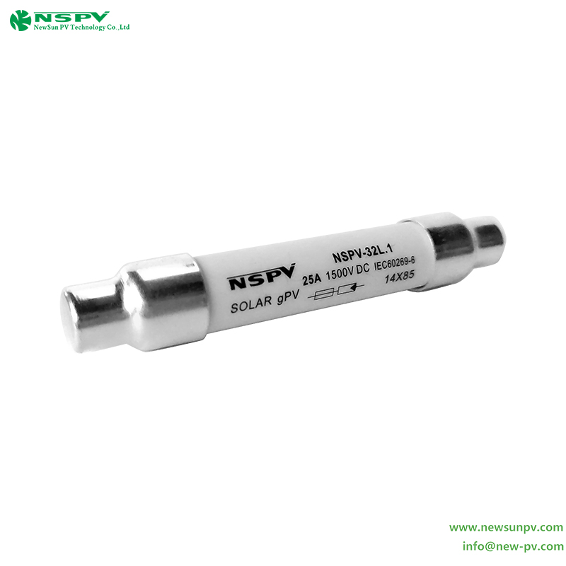 Solar Fuse 1500VDC 14*85mm High Breaking Capacity for PV System Protection