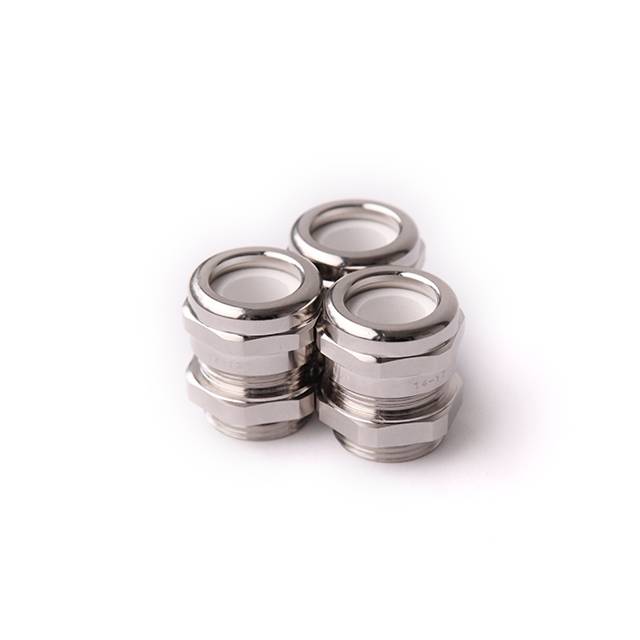 High-temp Metal Cable Gland Single Core Nickel-plated Brass Body Dustproof Waterproof IP68 Sealing for Industrial Control Boards Motors Trains Weyer