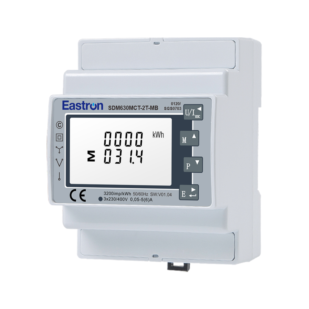 SDM630MCT-2T-MB Dual Power Sources Mbus Din Rail Three Phase UL Energy Meter with 1A/5A CT for Grid and Generator Monitoring