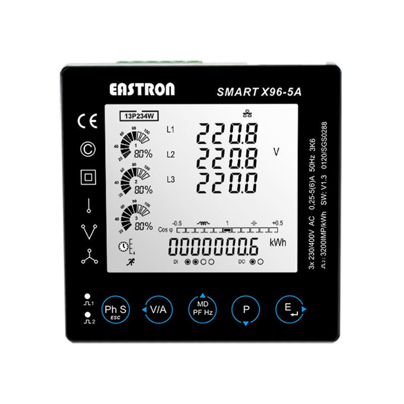 RS485 Modbus Panel Mounted Multi-function Power Analyzer High Accuracy Class 0.5s THD up to 63rd Harmonics Smart Grid Monitoring Eastron