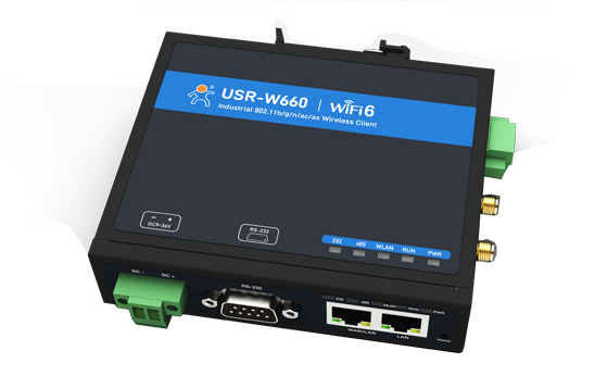 Serial to Wi-Fi6 Converter Ethernet Serial Server RS232/485 Port MQTT SSL Support Industrial Communication PUSR
