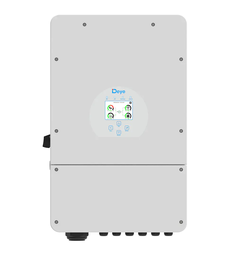 Single Phase Hybrid Inverter 7.6-12kW 2 MPPT LV Battery Supported for Solar Energy Storage Systems