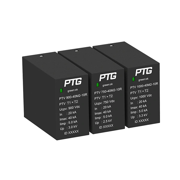 PV Series T1+T2 SPD Plug-in Modular Surge Protective Device for Compact Inverters and Power Supplies