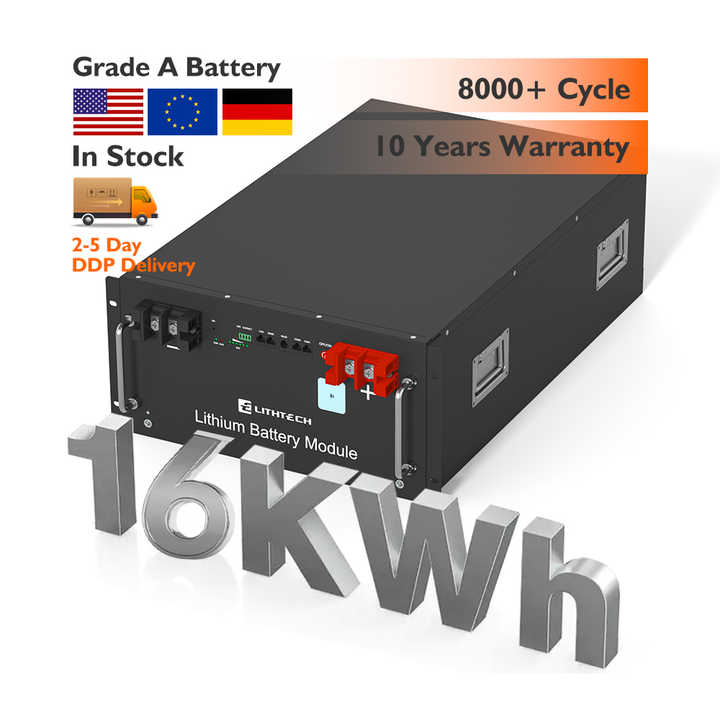 LiFePO4 Battery Pack 100Ah 51.2V Rack-Mounted Solar Energy Storage System for Off-Grid and Hybrid Grid Applications LITHTECH