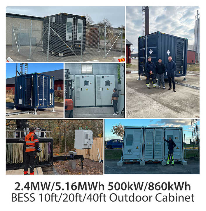 10 Years Life Time Outdoor 1MW Battery Storage Container 430kWh 1MWh 10ft 40ft Container ESS Solar Battery Energy Storage System with LiFePO4 Battery and Liquid Cooling for Off Grid Hybrid Grid On Grid Applications LITHTECH