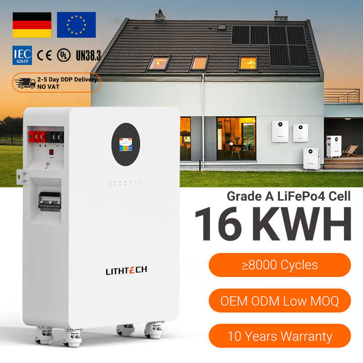 48V 300AH Home Energy Storage Lithium Ion Lifepo4 Battery Floor Standing 100AH 200AH 5Kwh 10Kwh 15Kwh 20Kwh 30KWH Battery Off-Grid Hybrid On-Grid Systems Solar Storage Solutions Lithtech