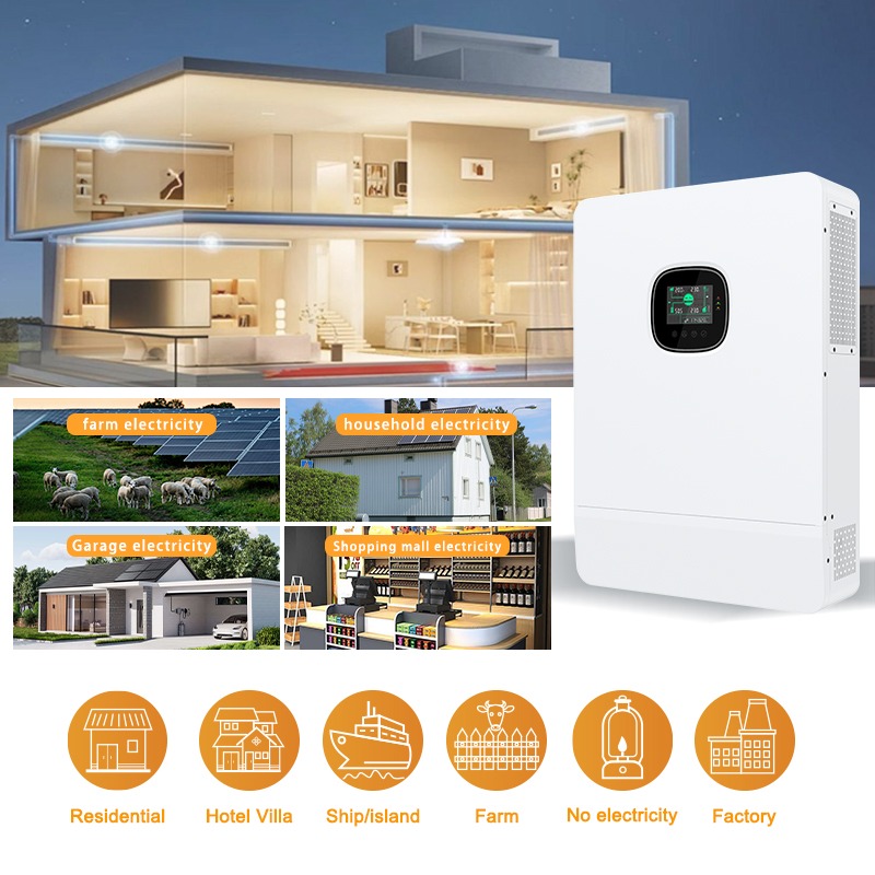 8-10KW US Standard Split Phase Solar Inverter with MPPT Controller and Pure Sine Wave Output for Residential and Commercial Solar Power Systems
