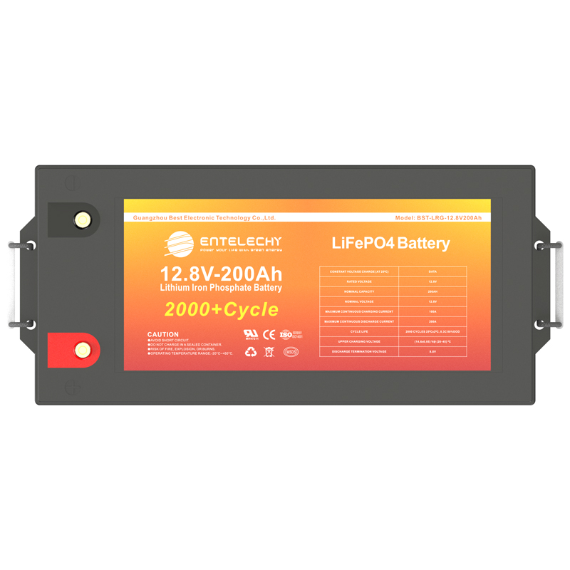 12.8V 200AH LiFePo4 Battery Long Cycle Life 2000 Times High Temperature Resistant ABS Shell Energy Storage System