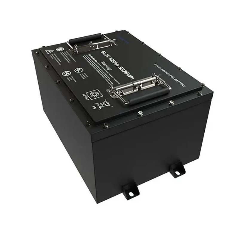 51.2V/48V 105Ah LiFePO4 Battery High Safety Long Cycle Life for Golf Carts Sightseeing Vehicles Patrol Cars iBornPower