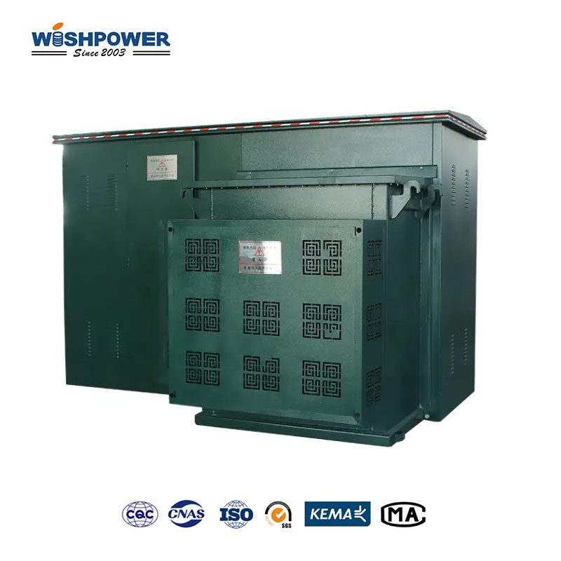 3-phase Pad-mounted Transformer Oil-immersed Ground-level Power Distribution Unit for Residential and Commercial Use WISHPOWER