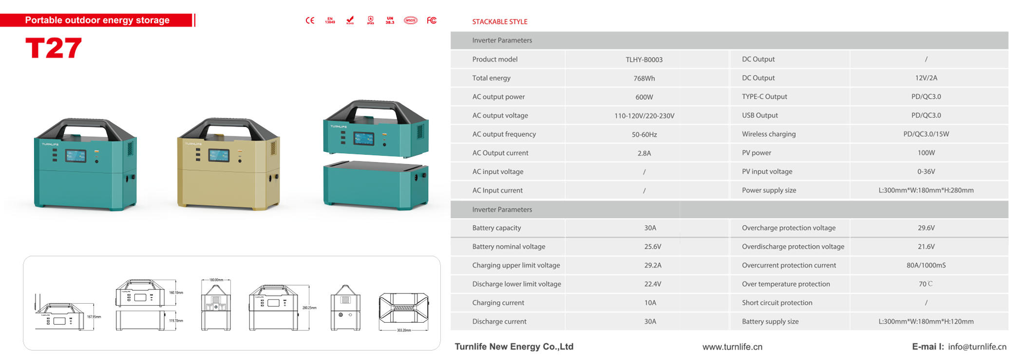 Portable Energy Storage System 768Wh LiFePO4 Battery 600W AC Power Supply for Outdoor Backup Solar Energy Storage