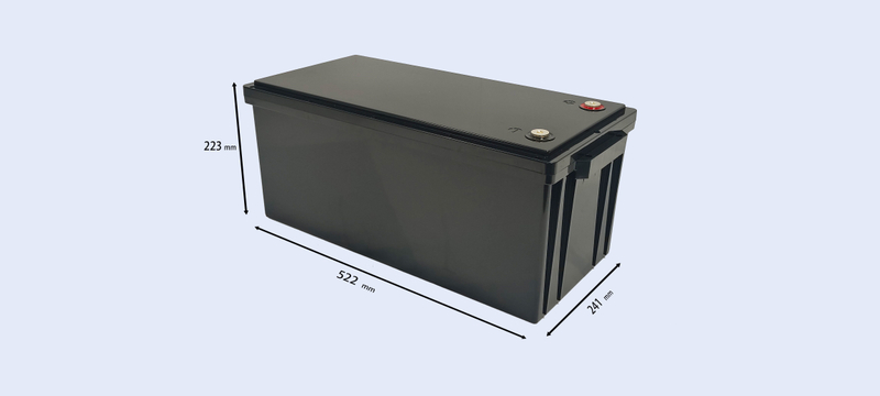 12V200Ah Lithium Iron Phosphate Battery Deep Cycle Solar Storage System for RV Marine and Renewable Energy Storage