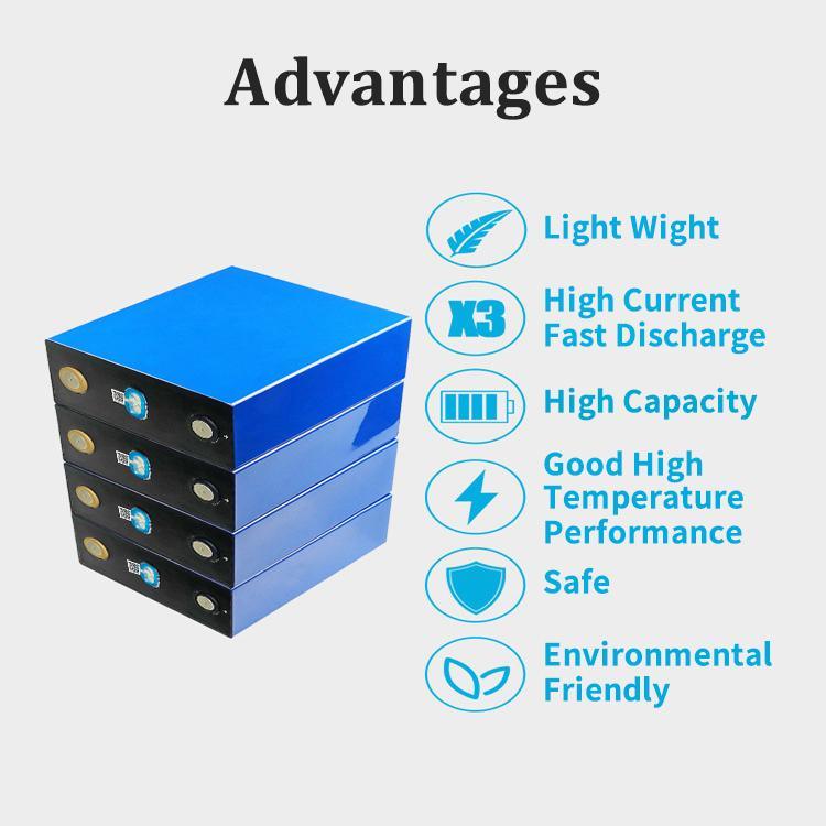 4PCS Primastic Lithium Battery Cell 3.2V 280Ah LiFePO4 for Solar Energy Storage Golf Carts and Electric Vehicles WENREY
