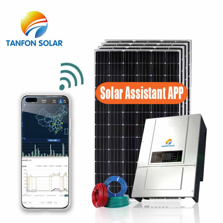 Complete PV Solar On-Grid System 5kW Grid-Tie Solar Power Kit for Residential Commercial Use TANFON