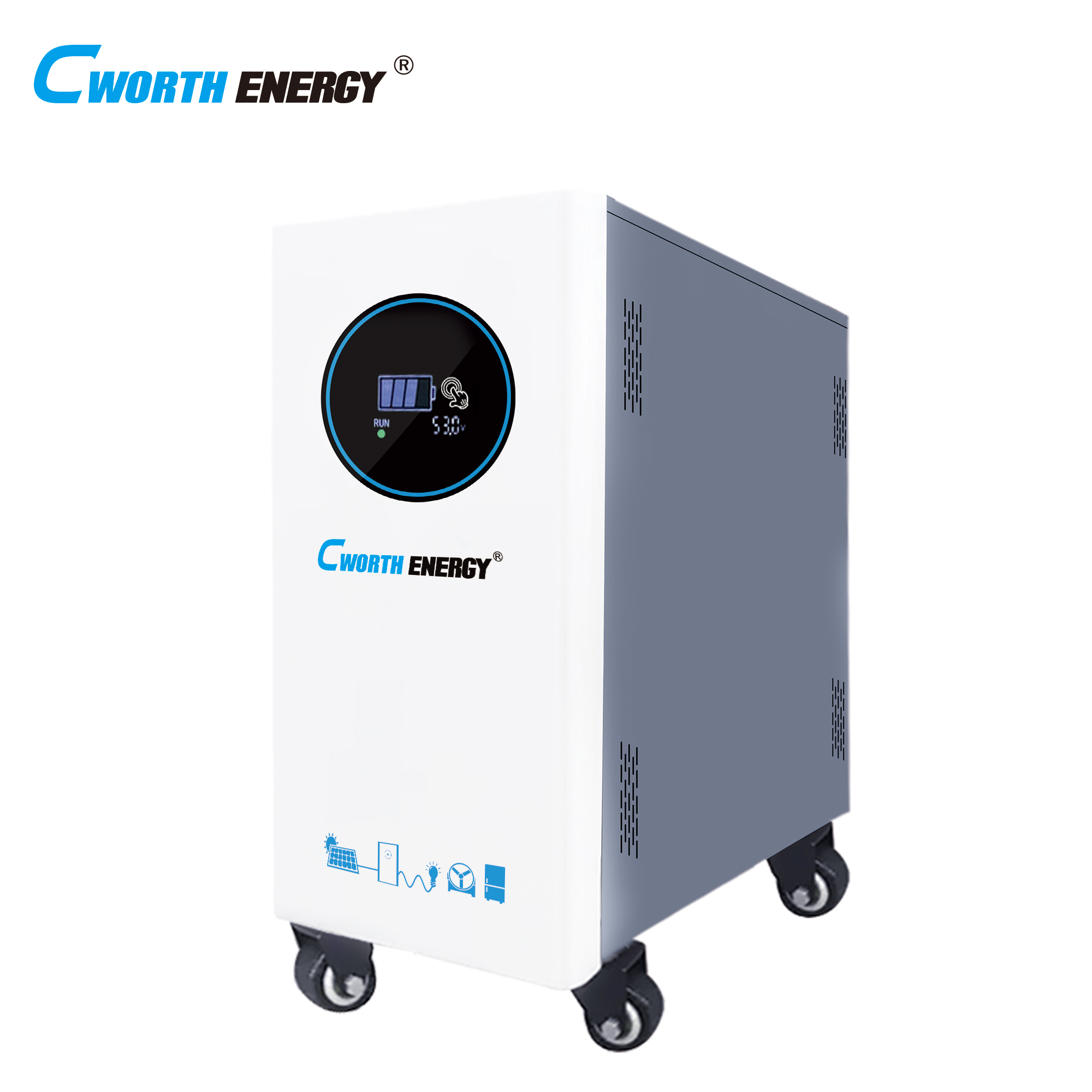 LiFePO4 Battery LBF-48300C 48V 15KWH Long Cycle Life Energy Storage System for Solar Power Backup Cworht Energy