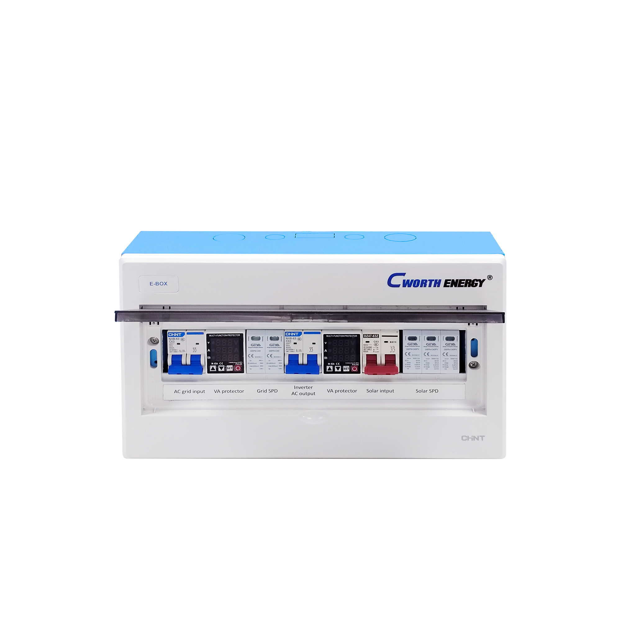 Energy Storage E-BOX AC 220V 63A IP30 Protection for Solar Power Systems Cworth