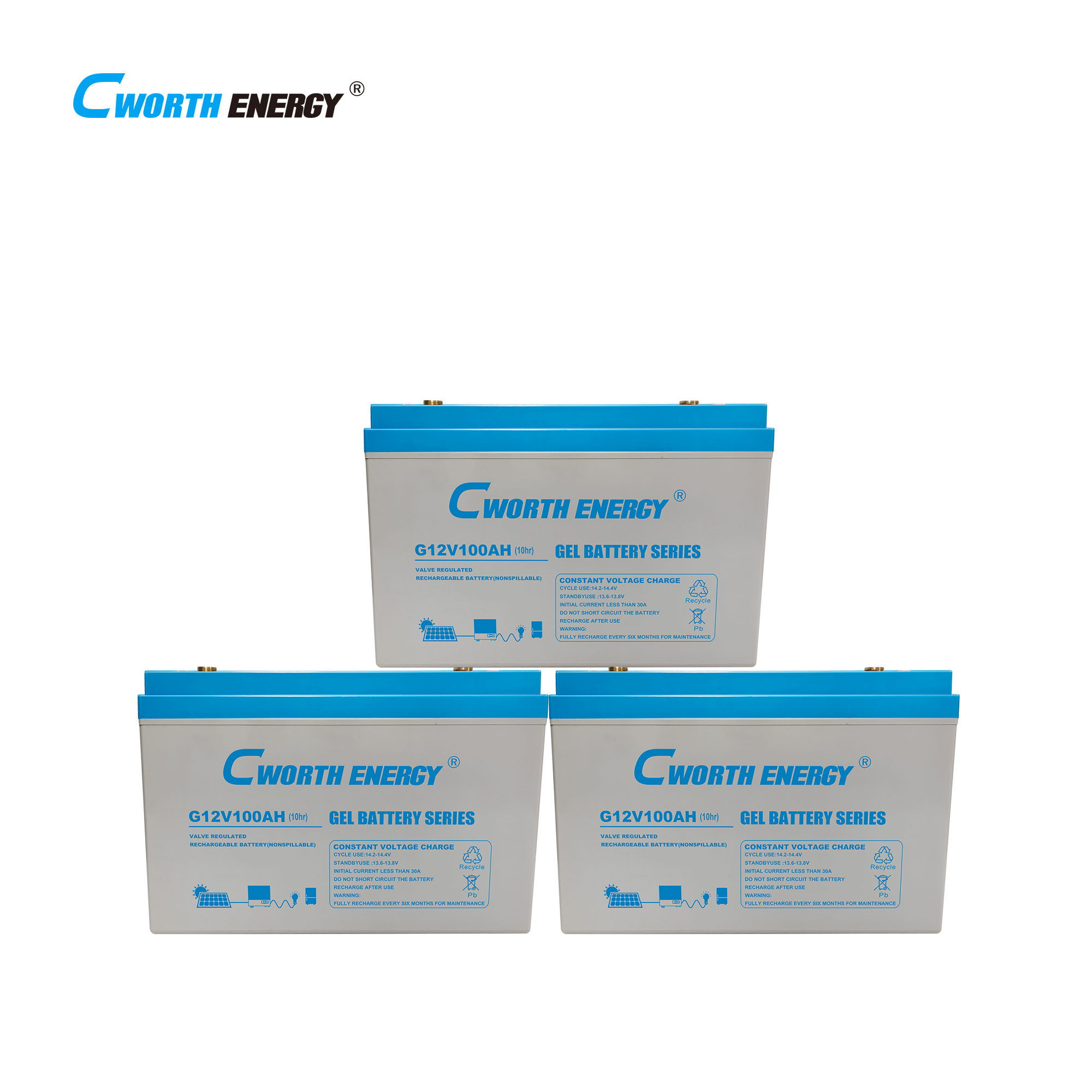 Gel Battery G12V 100AH Long Service Life High Energy Density Sealed Maintenance-Free for Renewable Energy Storage Systems