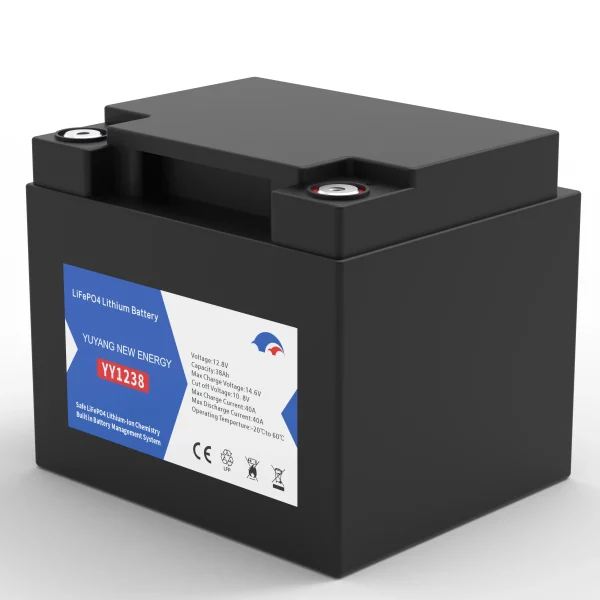 12.8V 38AH Plastic Case LiFePO4 Battery 0.49Kwh High Cycle Life for Solar Energy Storage and Backup Power Yuyang