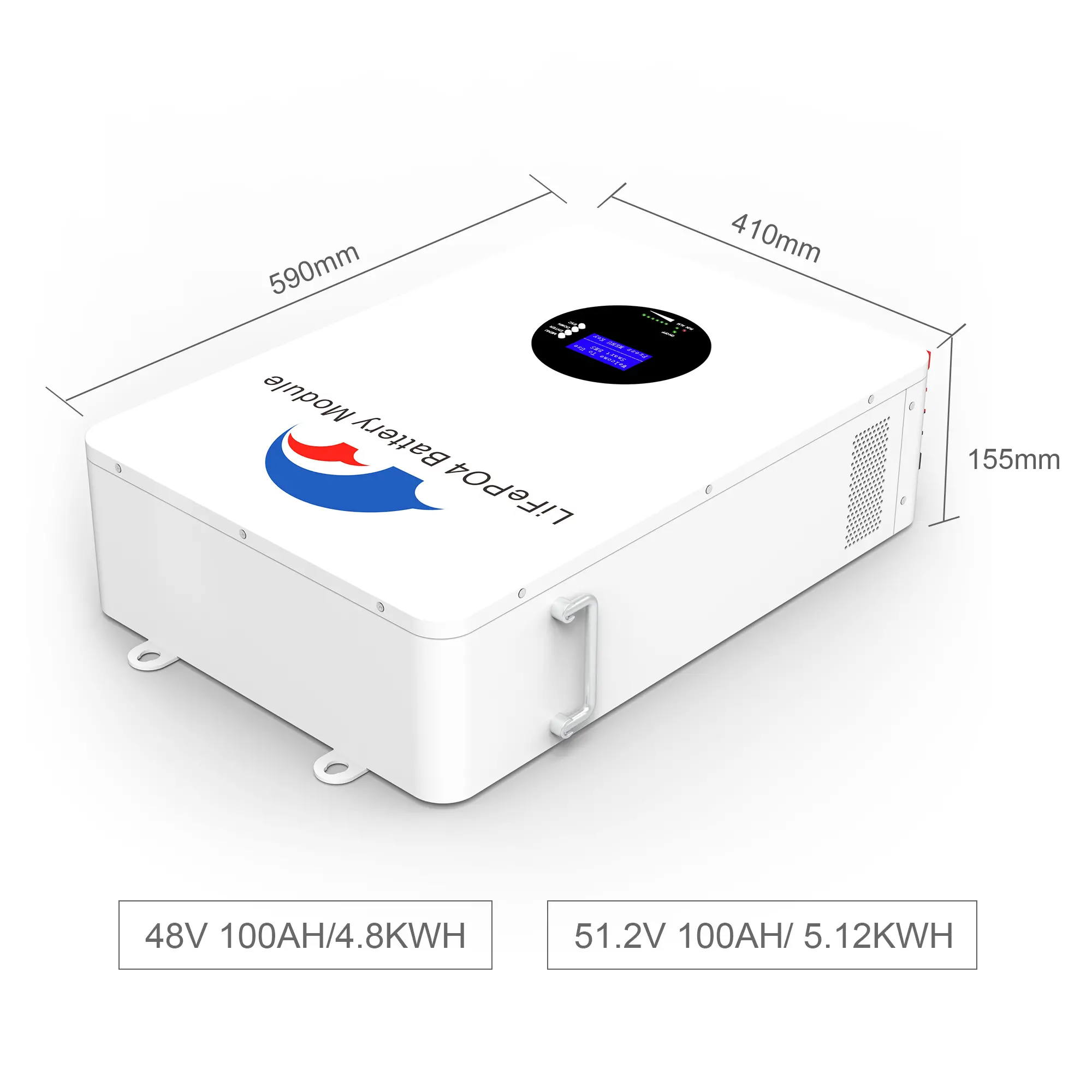 51.2V 100AH Wall Mount LiFePO4 Battery High-Capacity Energy Storage for Solar & Off-Grid Systems YY
