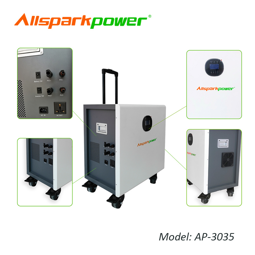 LiFePO4 Battery 3.5kWh Home Energy Storage System Integrated Solar PV and EMS for Residential Use Allsparkpower