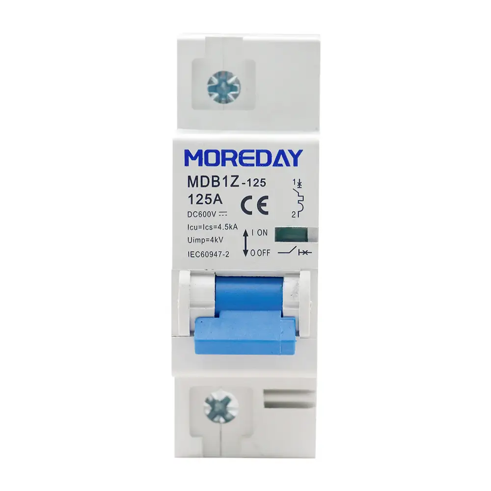 DC Mini Circuit Breaker 1000V 100A IEC Thermal Magnetic Trip B/C for Solar PV and Energy Storage Systems