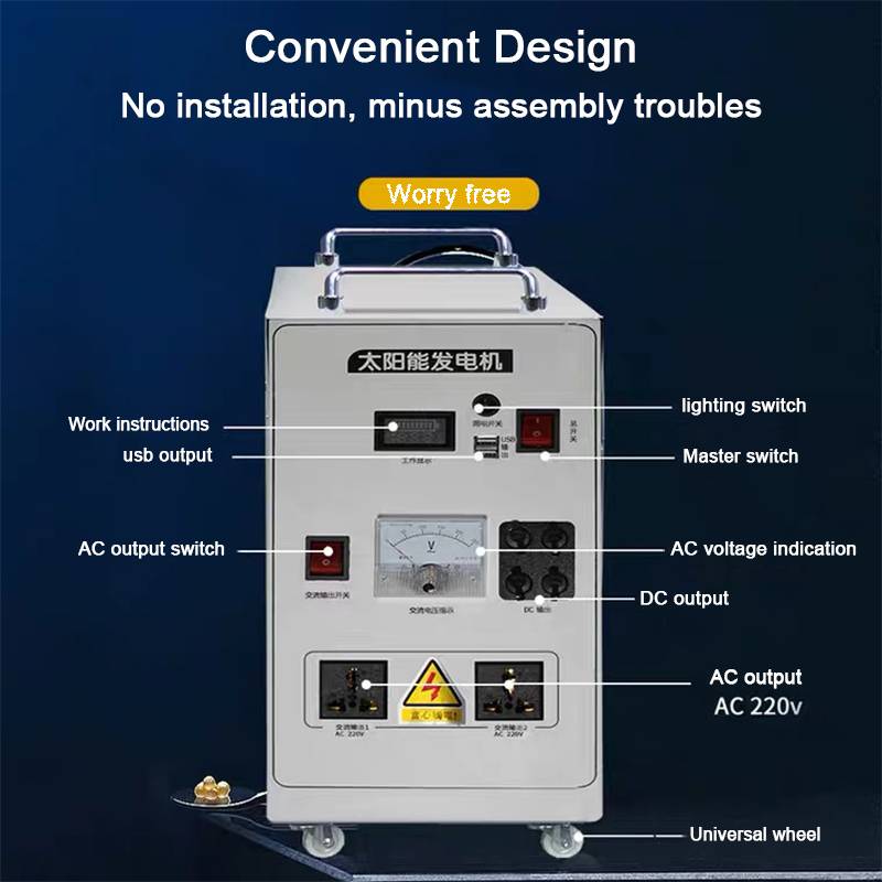 Solar System 0.8-5kW Dual-Period Design for Home Use with LCD Display and USB Charging Bright New Energy
