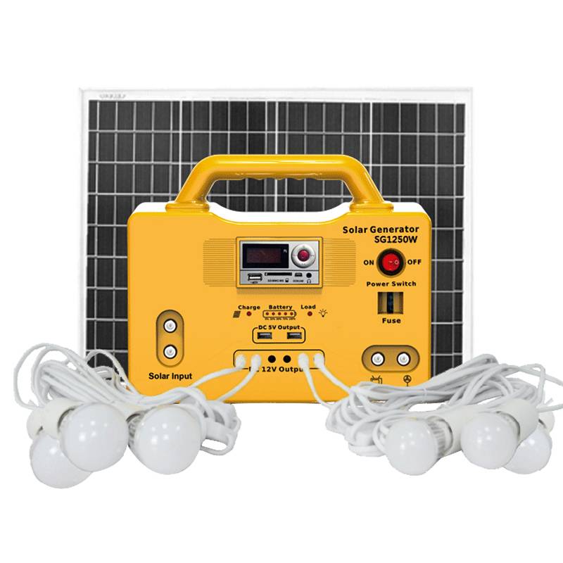 Solar System Portable Off-Grid Power Supply with High Efficiency Panels and Built-in Lead-Acid Battery for Home Use – Bright New Energy