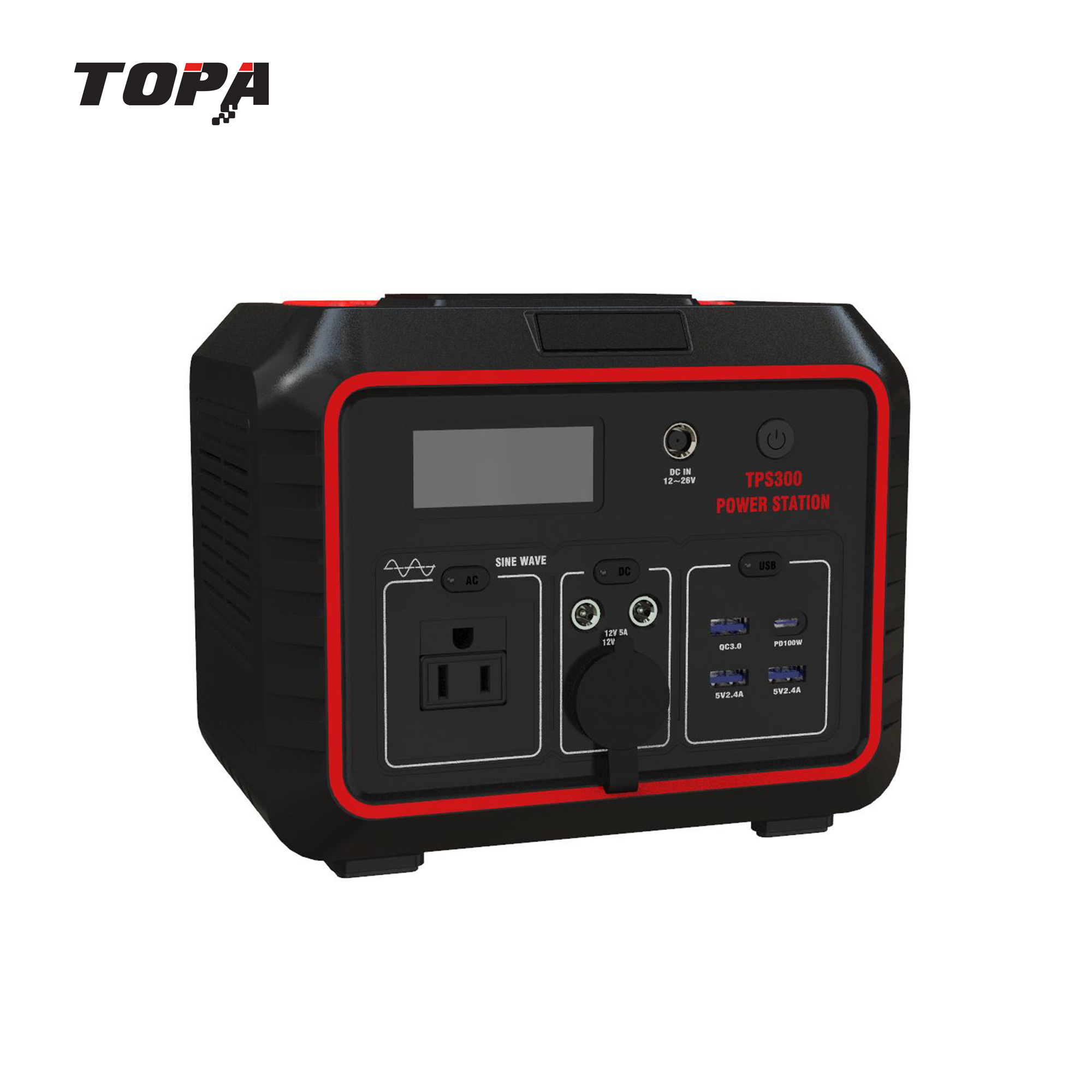 Portable Power Station 300W Lightweight Solar-Ready Backup for Camping Outdoor Adventures