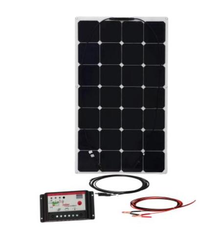 100W Caravan & Marine Kits Flexible Solar Panel 10A Controller for RV Boat Off-Grid Power