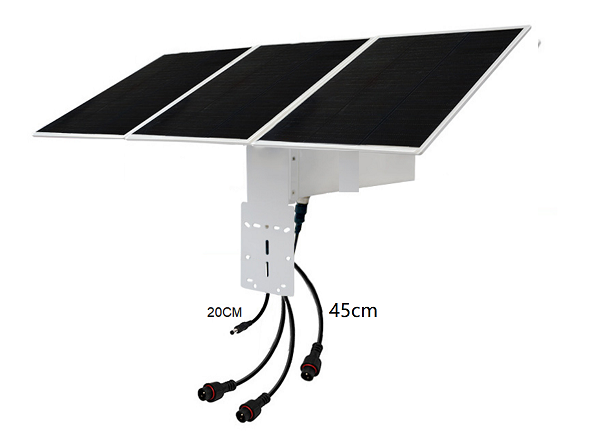 60W /13.5V Solar-powered Security Camera 3-Piece Panel Set for Off-Grid Surveillance in RVs, Boats, Tiny Homes