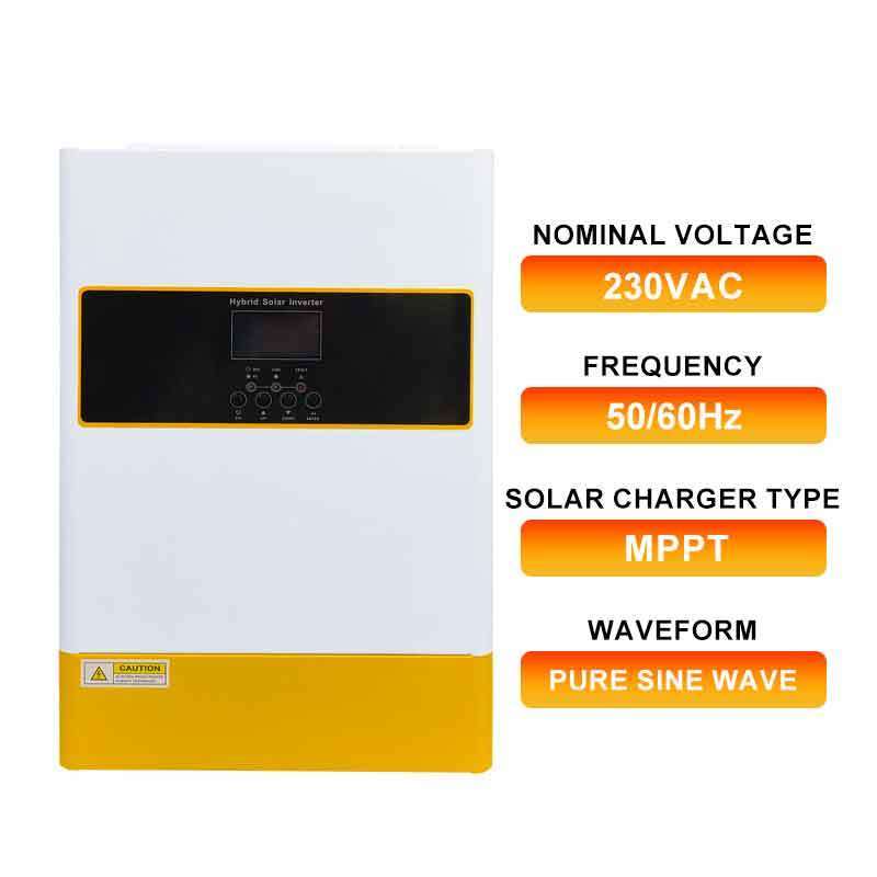 Single Phase 48V 6.2kw Hybrid Solar Inverter Pure Sine Wave MPPT Off Grid Solar Inverter with WiFi Control