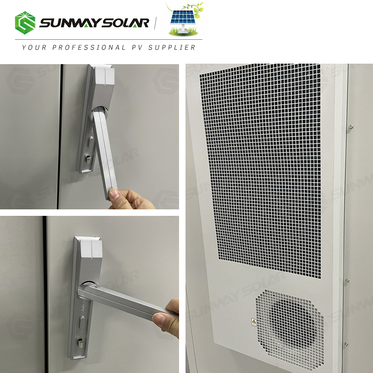 Sunway 460V 105Ah 210Ah 32Kw 40Kwh 48Kwh 64Kwh 86Kwh Lithium Battery Cabinet LFP Cells, Air-Cooled, IP65 Rated for Grid & Off-Grid Energy Storage
