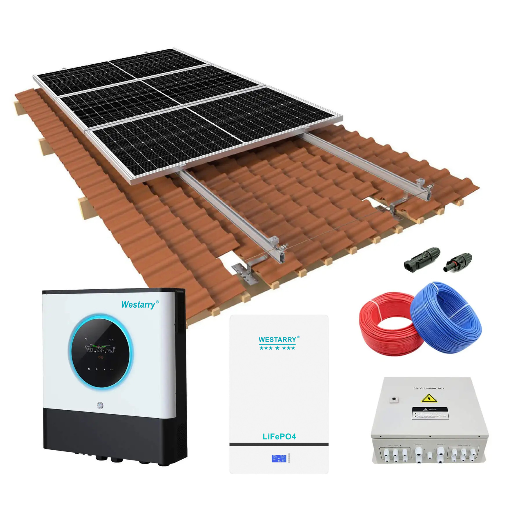 10KW Off-Grid Solar Energy System 10000W Hybrid Power Kit for Home and Commercial Use Westarry