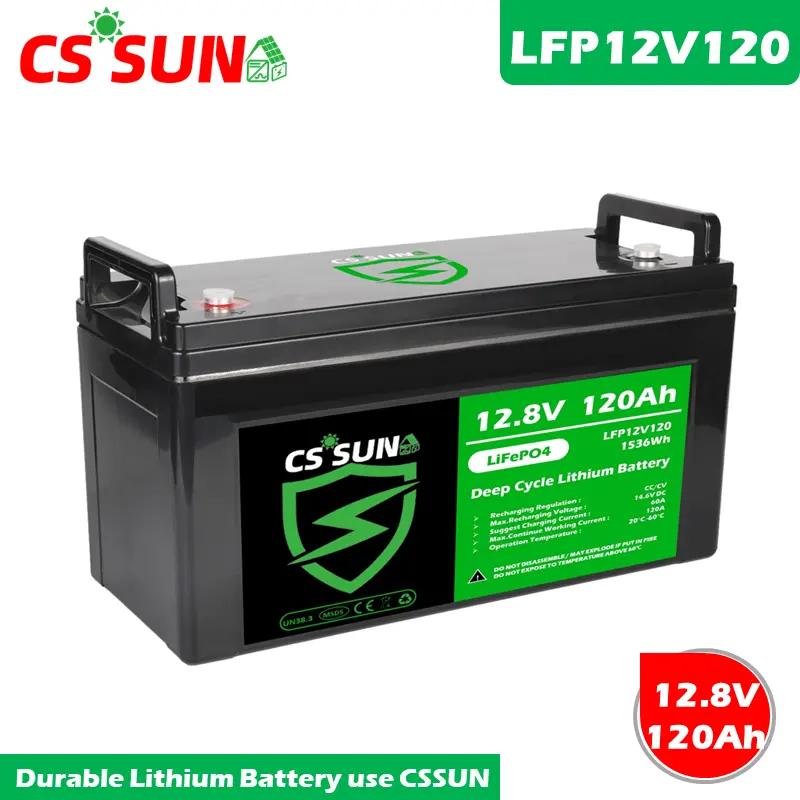 LFP12V120 12.8V 120Ah Lithium Battery Cylinder Cell High Cycle Life 4000 Cycles 80% DOD Deep Cycle for Solar Energy Storage Off-Grid Systems