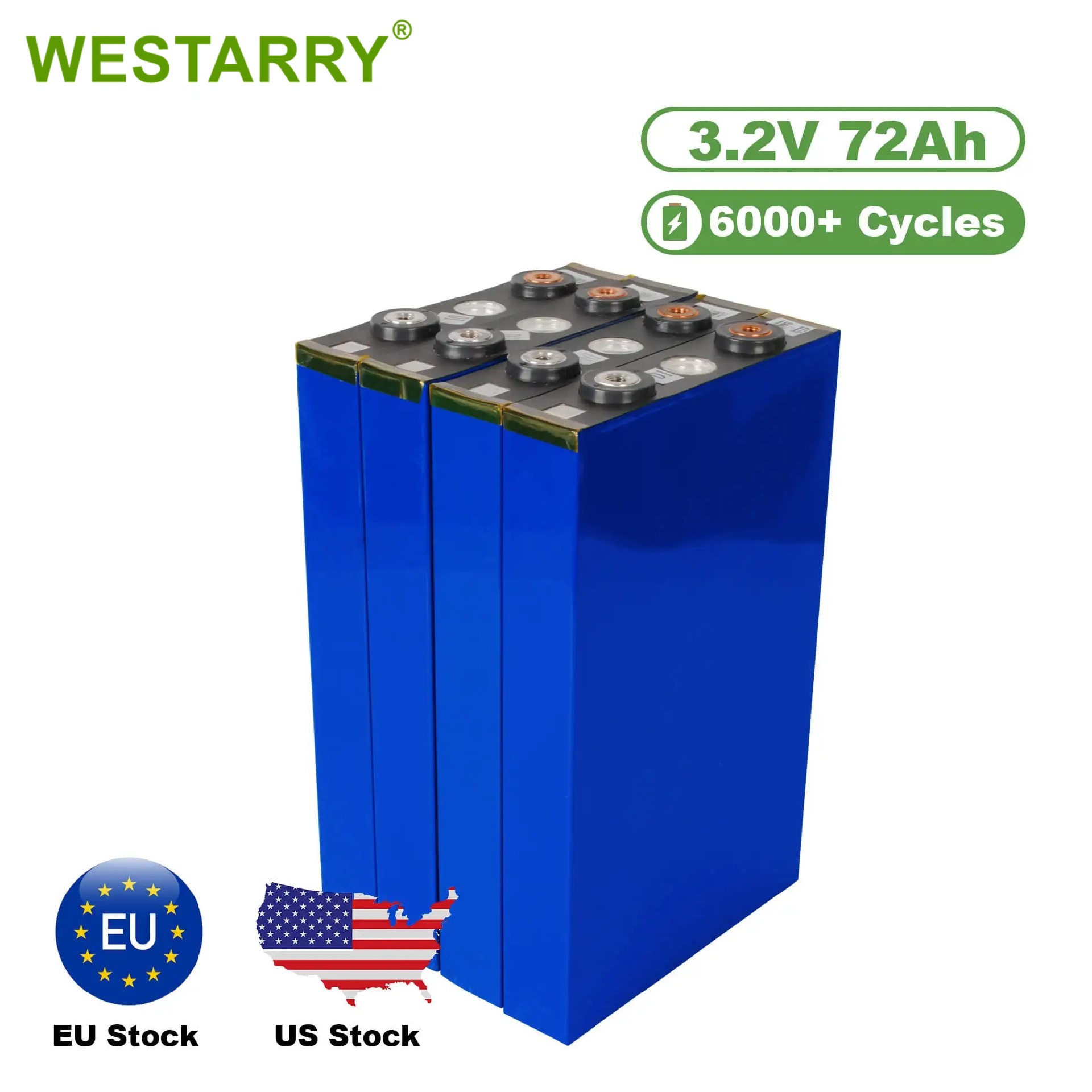 3.2v 72ah lifepo4 battery cells High-Capacity Long-Life Cycle for Solar Storage & EVs Westarry
