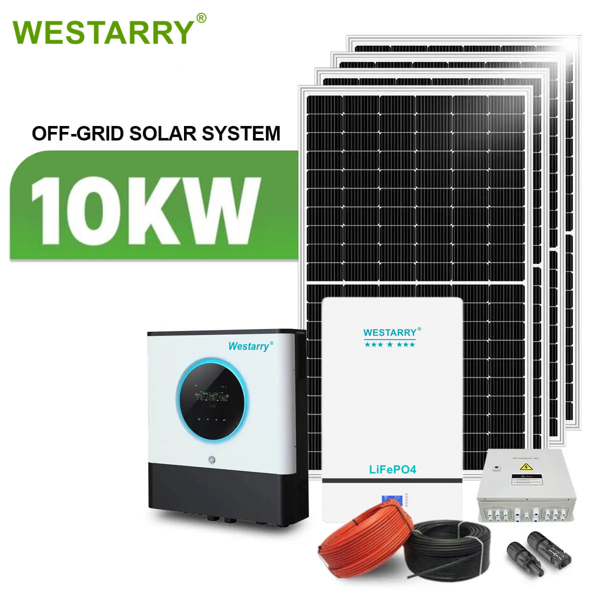 10KW Off-Grid Solar Energy System 10000W Hybrid Power Kit for Home and Commercial Use Westarry