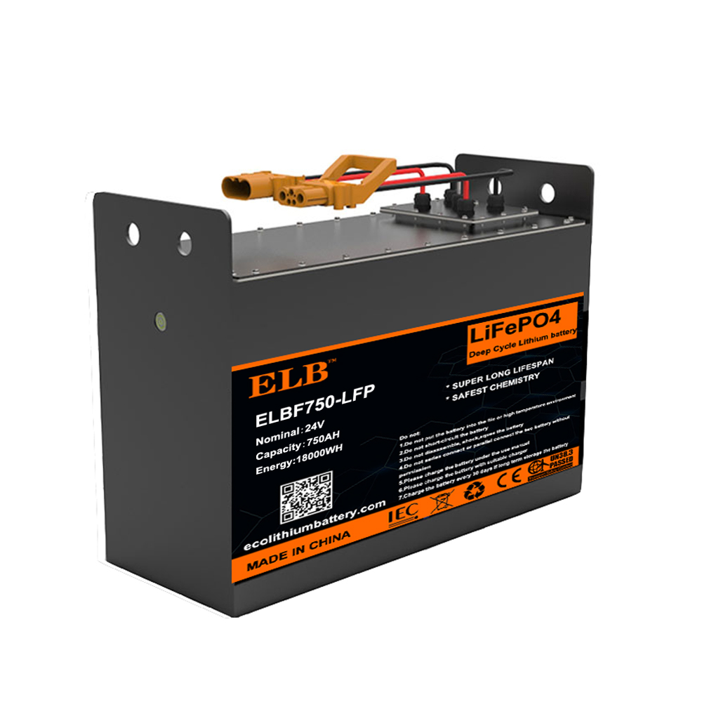 24V 750Ah Forklift Battery LiFePO4 High-Capacity Long-Life for Material Handling ELB