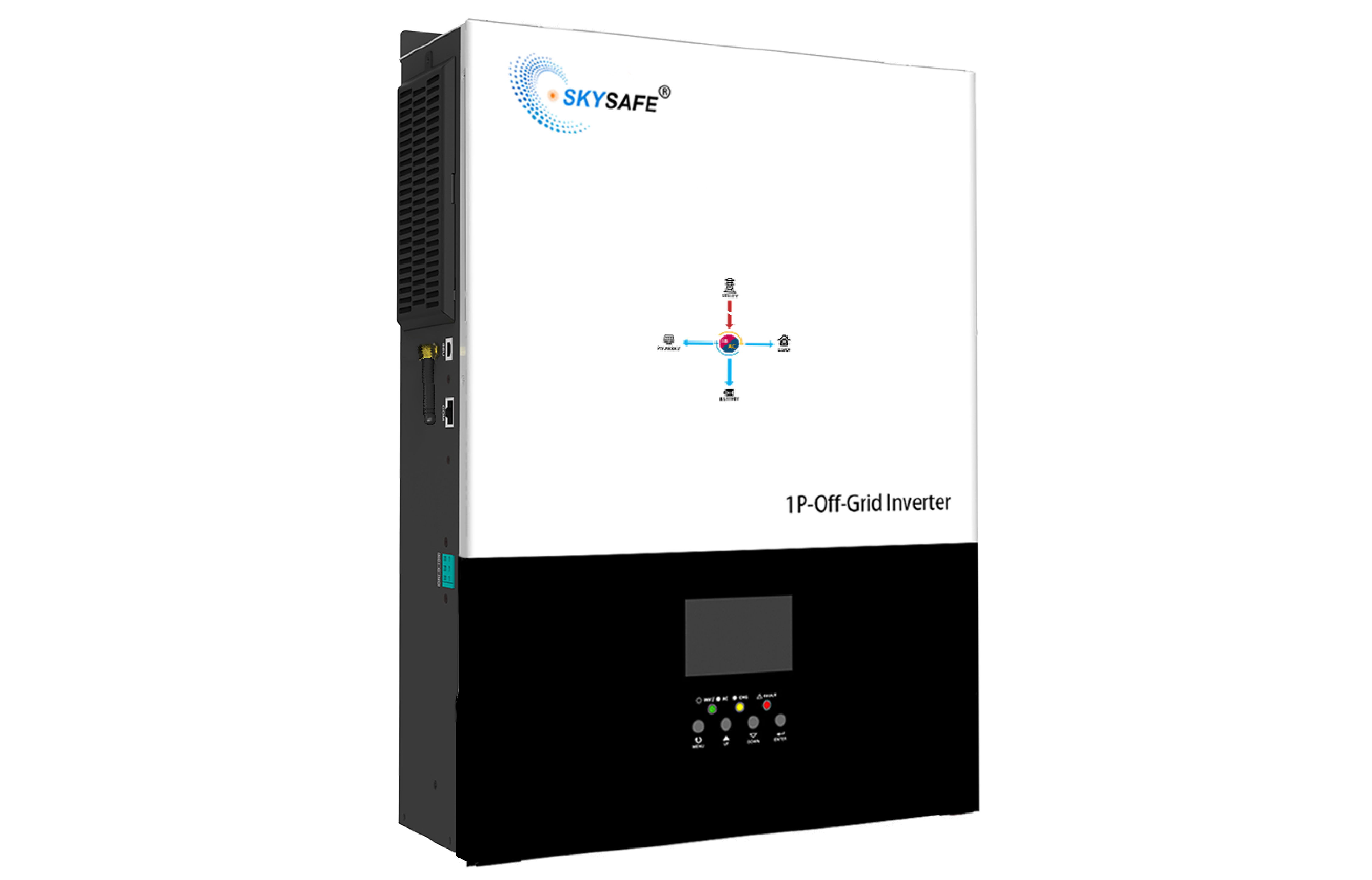 SEO-1P1.6-6.2KWLM-01 Single Phase 400V/450V Max PV Input Hybrid Inverter for Solar Energy Storage Systems