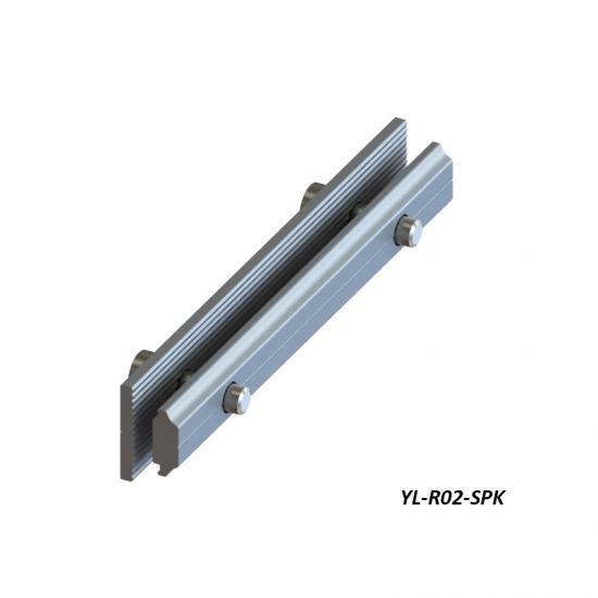 Solar Panel Mounting Aluminum Rail Connector Splice Kits High-Strength Anodized Aluminum 6005-T5 for Roof Solar Mounting Systems YANGLIN