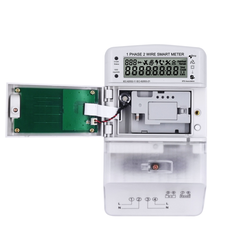 Smart STS Prepaid and Postpaid Single Phase Energy Meter 5(60)A 4G Communication Bypass Detection for Residential and Commercial Use