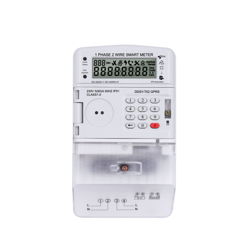 Smart STS Prepaid and Postpaid Single Phase Energy Meter 5(60)A 4G Communication Bypass Detection for Residential and Commercial Use