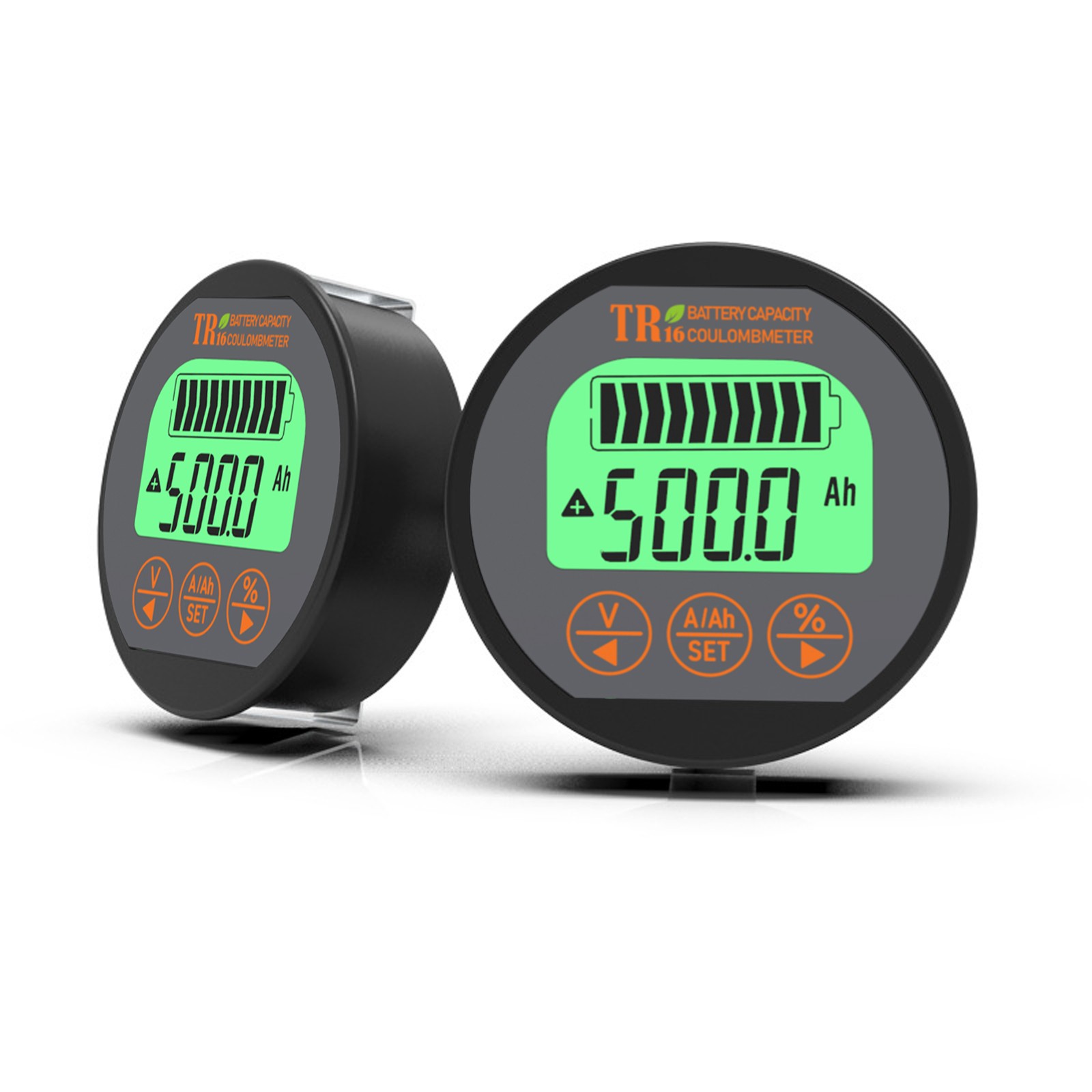 TR16 Battery Capacity Indicator LCD 8V-120V 50A-800A Coulomb Meter for Solar Energy and EV Systems