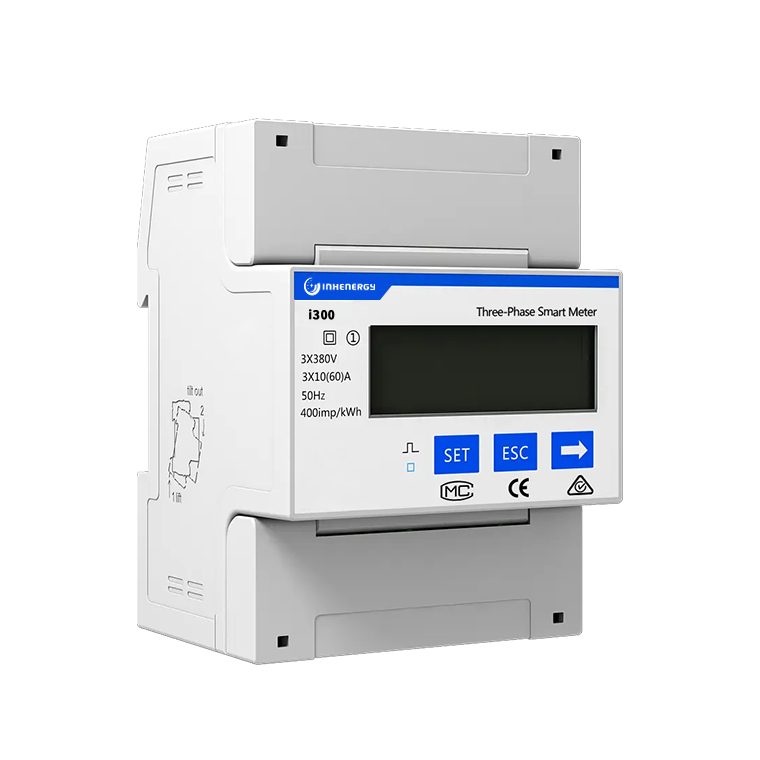Three Phase Smart Meter 3P4W Class 1.0 Accuracy DIN-Rail Mounting for Power Monitoring in Energy Systems INH