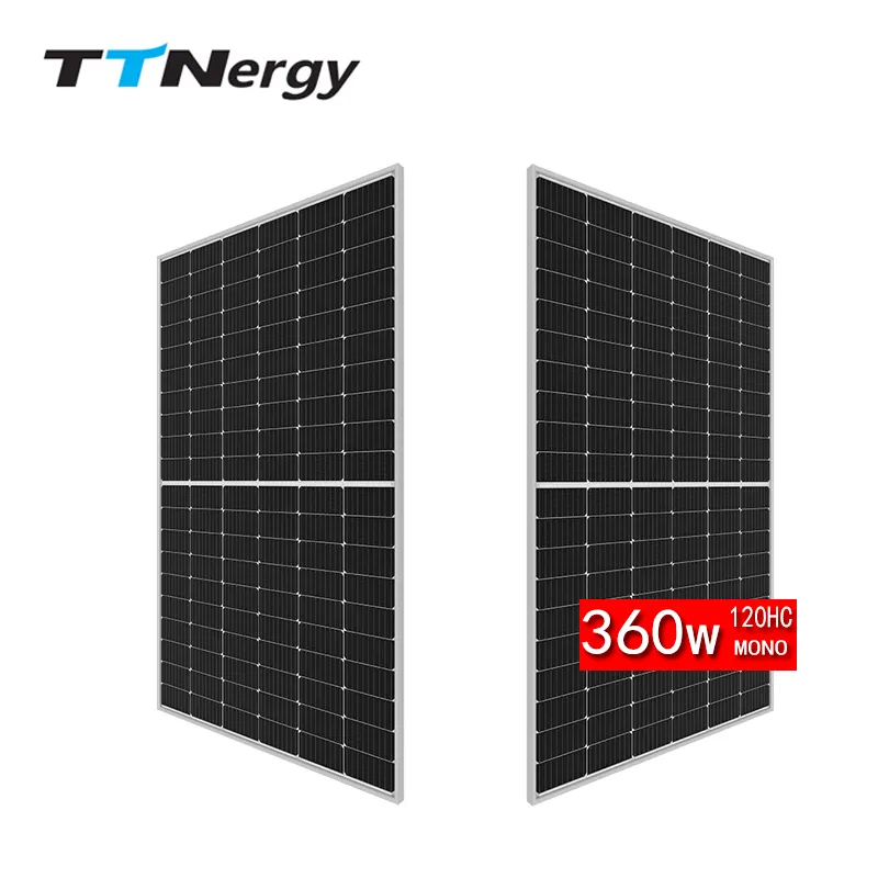 Solar Panels 250W-380W High Efficiency Monocrystalline PERC Half Cell for Residential and Commercial PV Systems TTN