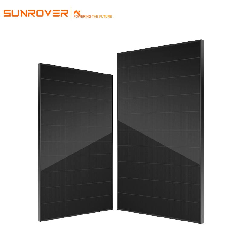 550w Full Black Solar Shingles Monocrystalline PERC BIPV Roof Tiles for Residential and Commercial Installations Sunrover