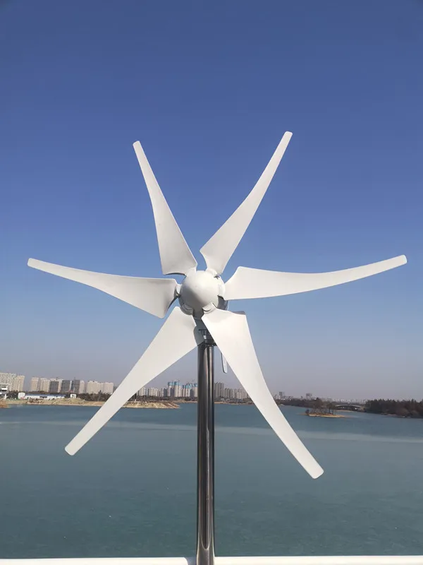 Wind Turbine Generator 1000W 12V/24V 6-Blade Efficient Off-Grid Power Solution for Home and Commercial Use Inki